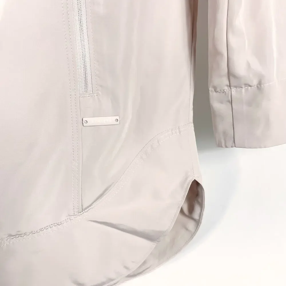 Athleta Drip Drop Jacket Pink Full Zip Hooded Water Repellent Rain Coat‎ Sz XS - Picture 7 of 11